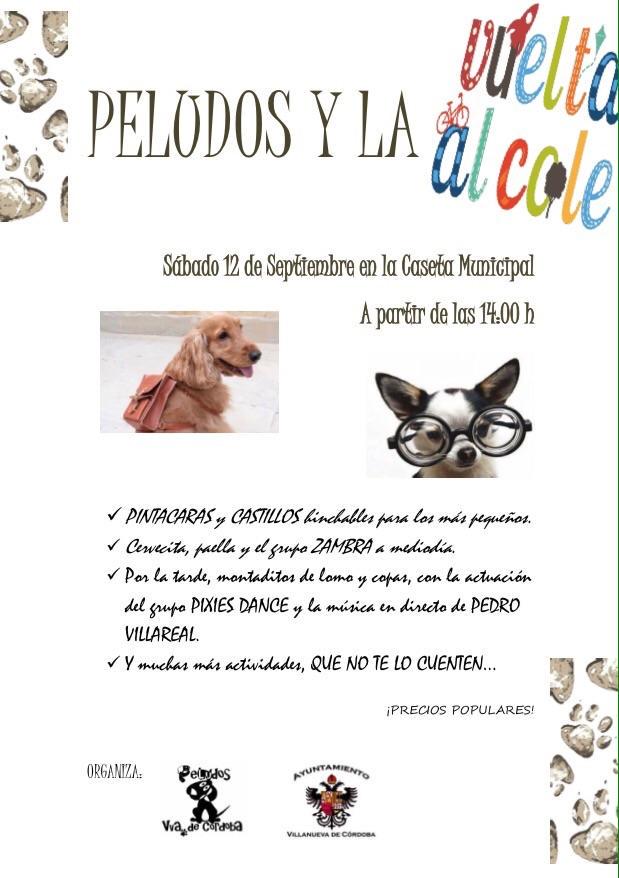 #PeludosYLaVueltaAlCole os esperamos este sábado #VillanuevaDeCórdoba #Peludos #BuenAmbiente acompañanos!