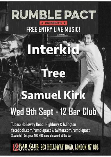 rumblepact's tweet image. #Tonight @12barclub @interkidmusic @TreeMusicUk #samuelkirk #freeentry #livemusic @hollowaylife @Gigwise