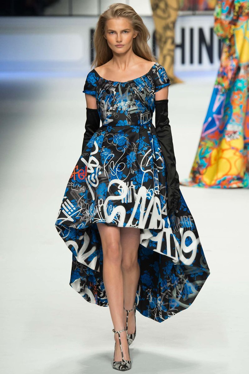 moschino graffiti dress