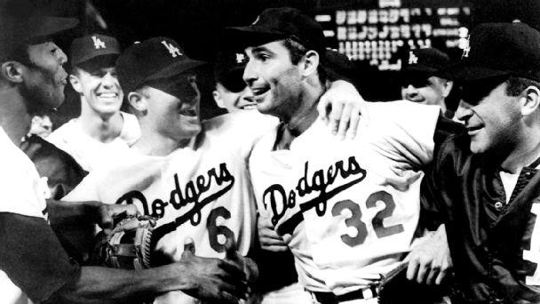 espn's tweet photo. On this day 50 yrs ago, Sandy Koufax was perfect in perhaps the best-pitched game in history: http://t.co/1Vez6XvekK http://t.co/YbOnJIbWsv