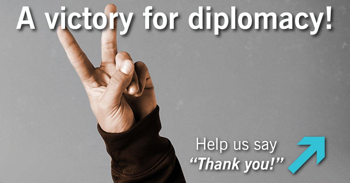 I just told my representatives 'THANK YOU!' for supporting the #IranDeal and diplomacy. act.jstreet.org/sign/a-victory…