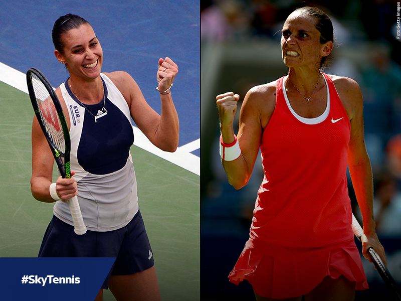 SkySport's tweet photo. .@flavia_pennetta e @roberta_vinci in semifinale @usopen: è la prima volta per 2 italiane in un Torneo Grande Slam. http://t.co/dL8jIdQrYX
