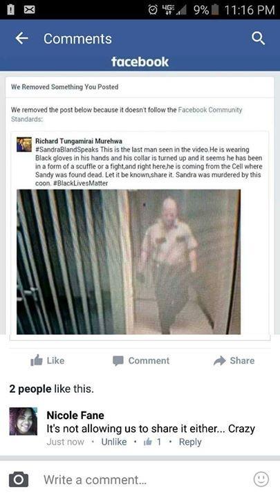 UnitySandwich's tweet image. Unable to post this pic on facebook. Keep this bastard's face circulating. #SandraBland