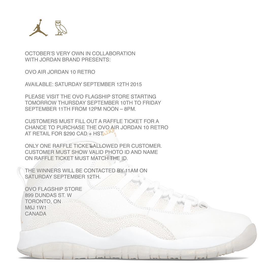 J23app's tweet photo. OVO AJ10 will also be at the Toronto @welcomeOVO Flagship Store. Raffle starts tomorrow. https://t.co/Ayo5XSDEwW http://t.co/EPqFqmvwVX
