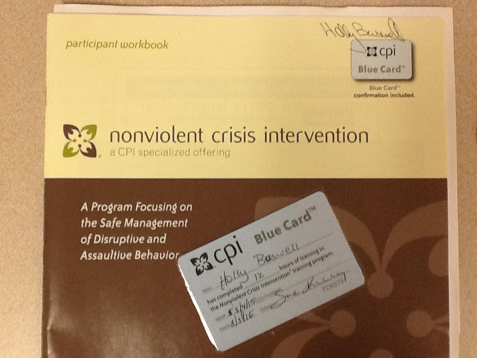 Crisis Prevention Institute On Twitter Awesome Bluecard Mt Hbschoolpsych2 Certification Renewed Another Year Carewelfaresafetysecurity Schoolpsych Http T Co Uninlpxu1y