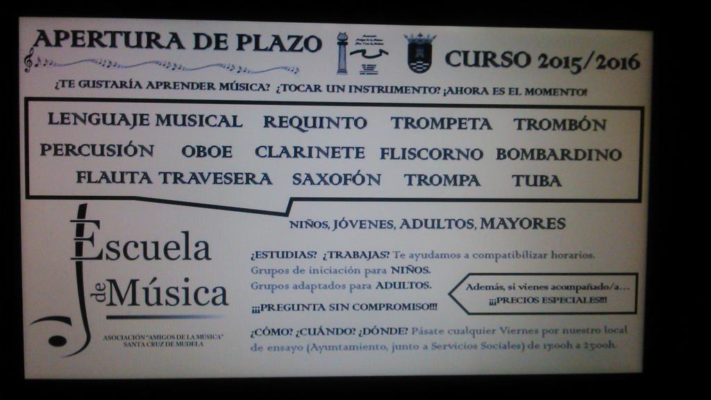 BMMSCM's tweet photo. A partir del 11 de septiembre: http://t.co/MuXgD4b7YZ