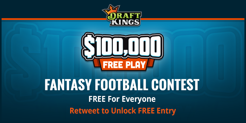 Patriots's tweet photo. #PatriotsNation, RT to unlock FREE entry to @DraftKings Week 1 $100,000 Fantasy Football Contest! #DraftKingsFree100K http://t.co/V6ERkp9gLx