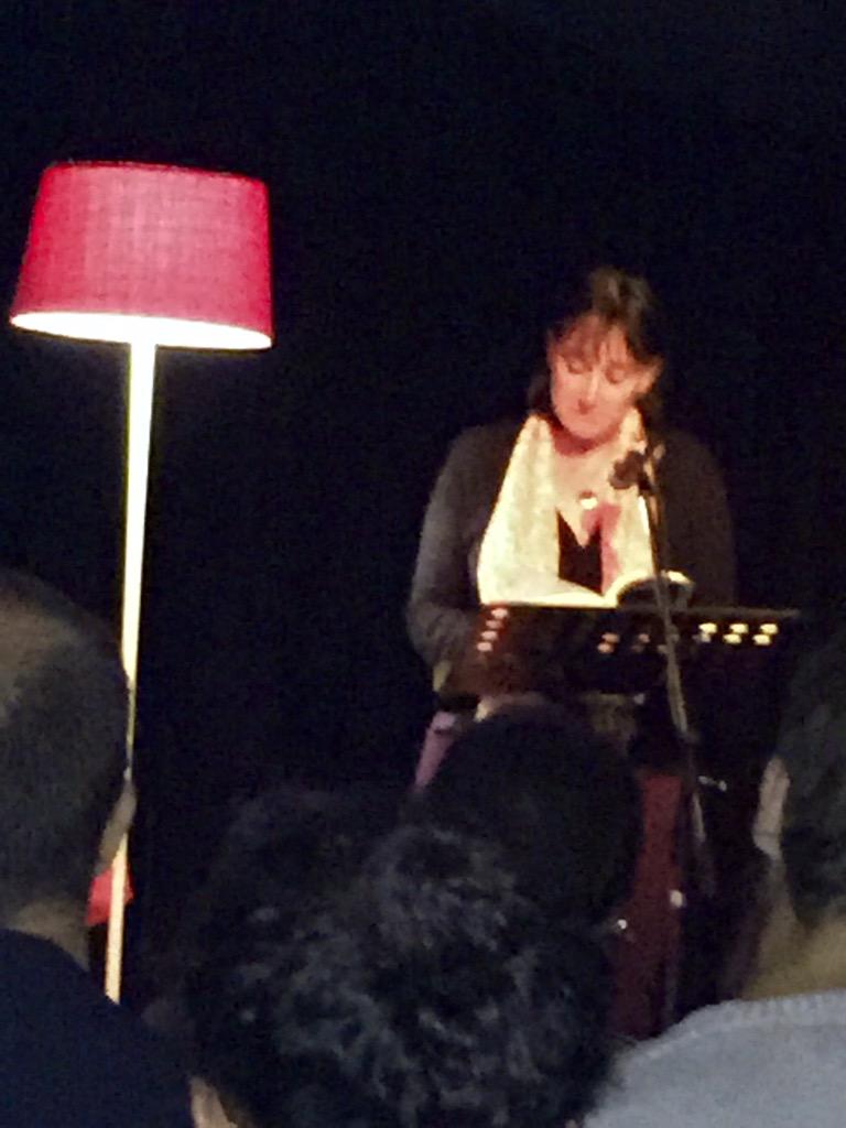 PNovelistGale's tweet photo. The deeply wonderful @HenriettaRI holds a room of animal-lovers in her paw at the launch of Stray for @OpenBookFest. http://t.co/ZT8rgz7oGV