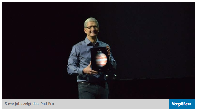 cheerspeer's tweet photo. @pcwelt Steve Jobs? Echt? #AppleEvent #iPhone6s http://t.co/Ac7vAz1lEd