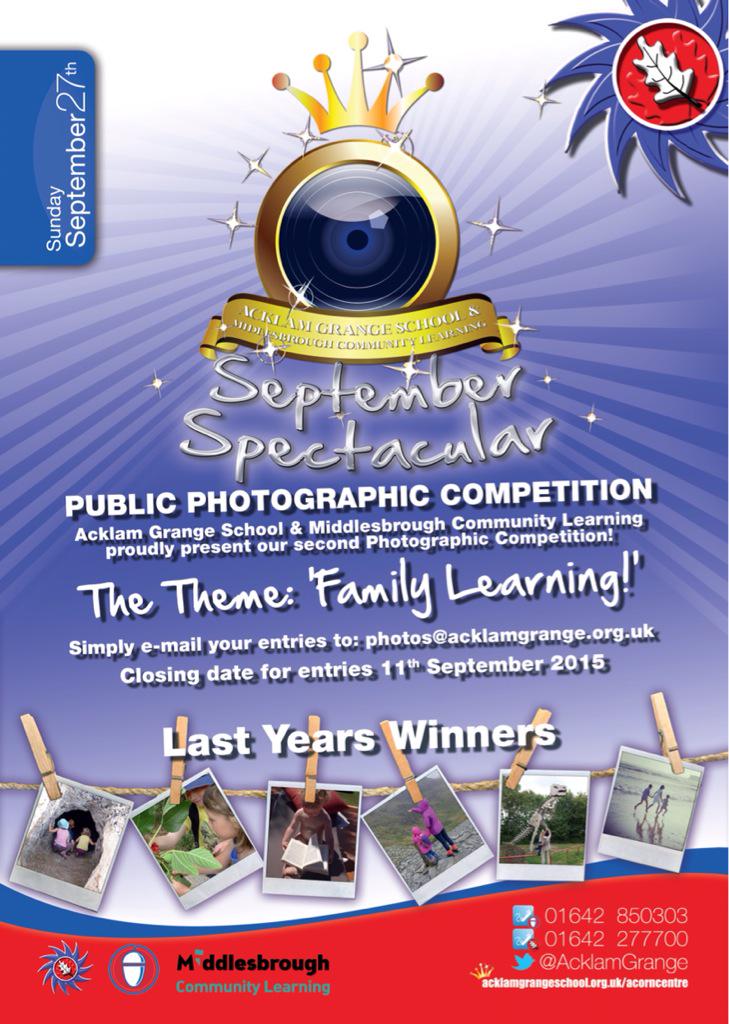 AcklamGrange's tweet photo. Take part in our September Spectacular 'Family Learning' photo competition 📷 Closing date 11th Sept. http://t.co/SVccETj8kn