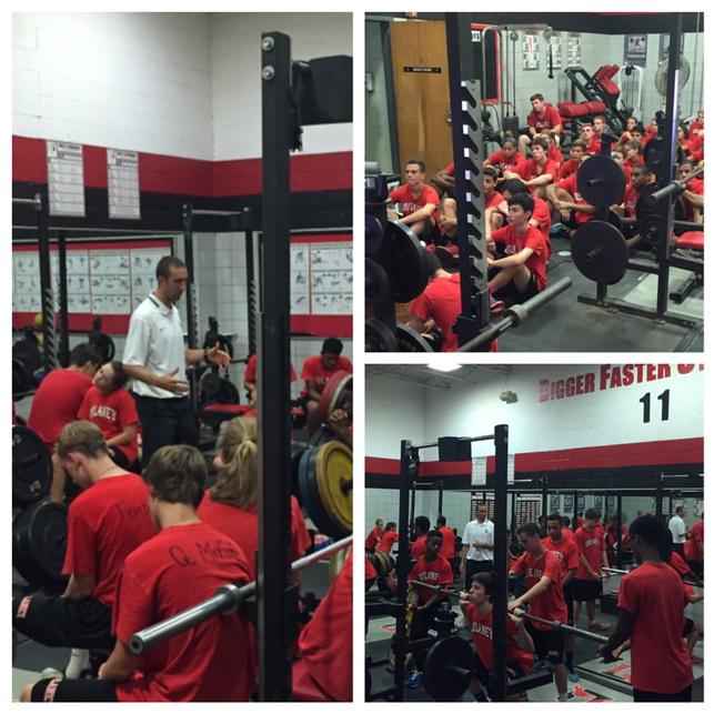 CoachLochte's tweet photo. @BCPSPhysEd @CoachBFS Dulaney Teacher/Coach, Kyle Fiat, providing outstanding instruction as always. #ParallelSquat http://t.co/99wo8lMnIn