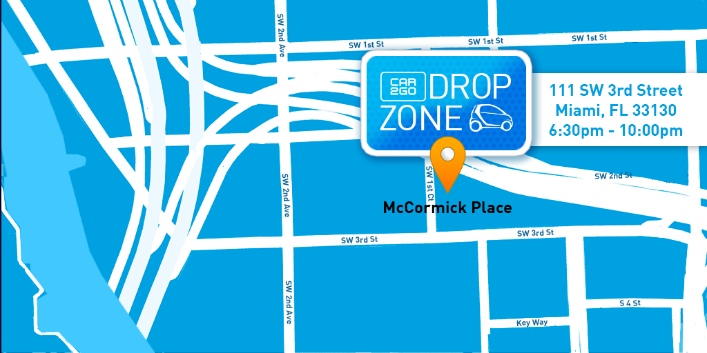 car2goMiami's tweet photo. Start #ArtDays with @MccormickPlaceM this Friday. Use our Drop Zone for free food &amp; minutes! http://t.co/bWXQpJ4Atc http://t.co/rArvSuLxtY