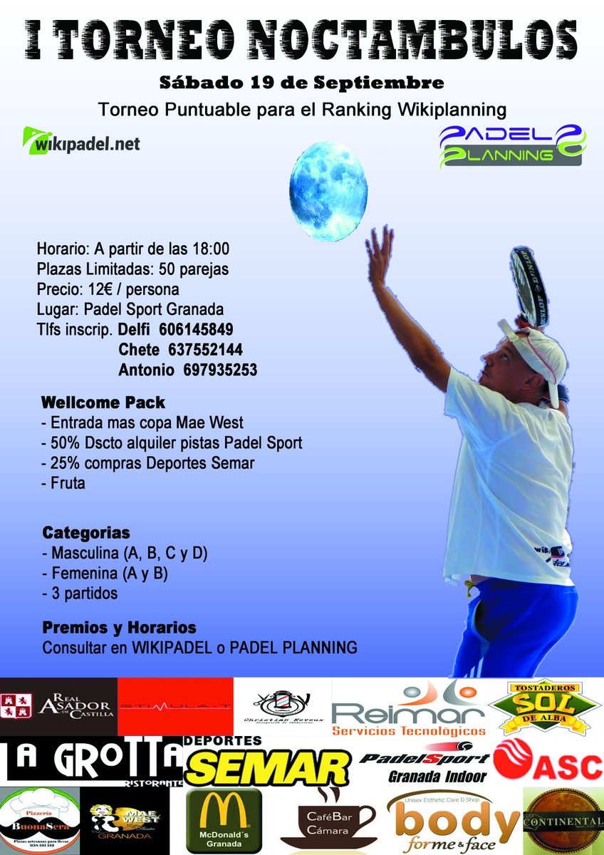 <a href="/PadelPlanning/">padelplanning</a>  <a href="/torneospadel/">Torneos Padel</a> abiertas inscripciones I TORNEO NOCTAMBULOS  <a href="/PadelSportGrana/">Padel Sport Granada</a>  bit.ly/1IYPGLq