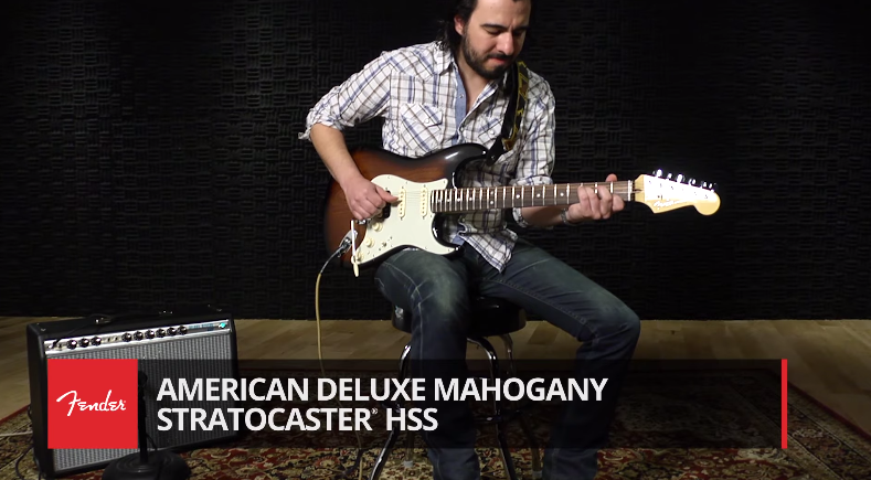 Fender's tweet photo. Check out a demo of the 10 for 15 Limited Edition American Deluxe Mahogany #Strat HSS --> http://t.co/E46i6kcxlI http://t.co/zkCRCvgSmT