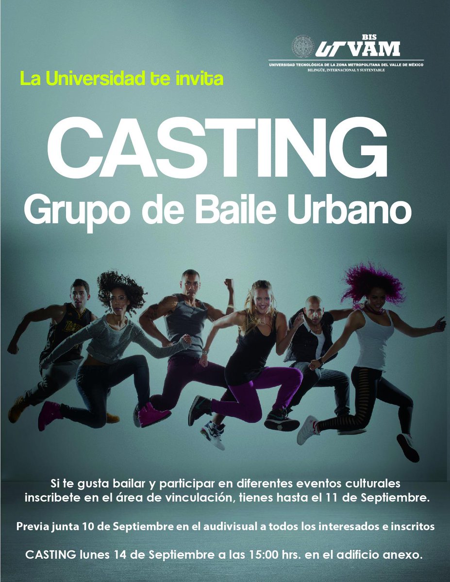 ¿Te gustaría ser parte del Grupo de Baile Urbano de la Universidad?
¡Participa!