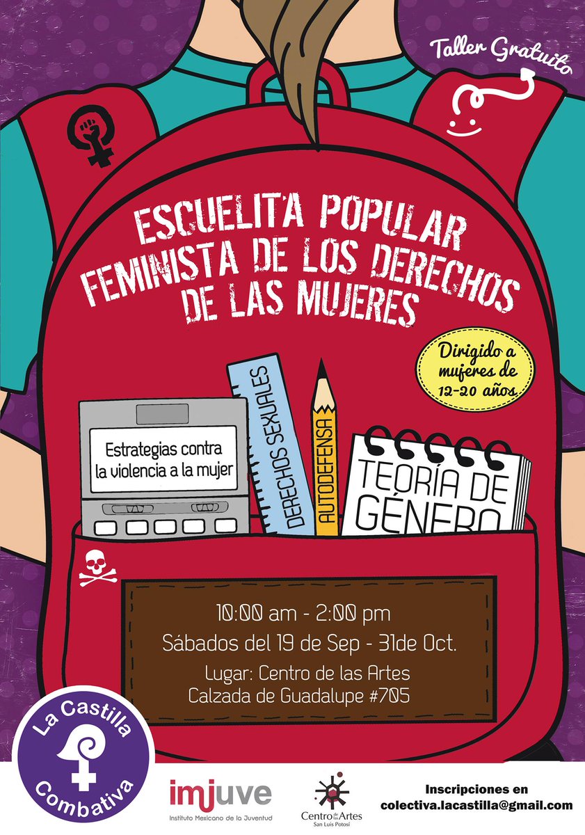 CLaCastillaC's tweet photo. Hoy abrimos inscripciones para la #EscuelitaFeministaSLP 

Inscripciones en: ➝ https://t.co/lXB7lxYJvd http://t.co/bt8vYiN523