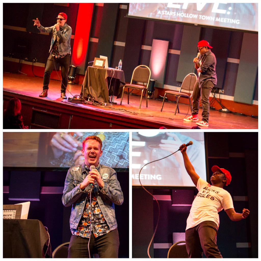 GilmoreGuysShow's tweet photo. Today on #GilmoreGuys we gab all about Ep 504 LIVE in Philadelphia at @worldcafelive! http://t.co/o54roDN4Gm