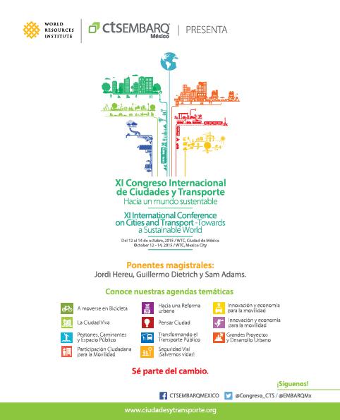 Traemos un Congreso lleno de ciudadesytransporte.org ¿Ya te registraste? Conoce nuestra agendas temáticas: s