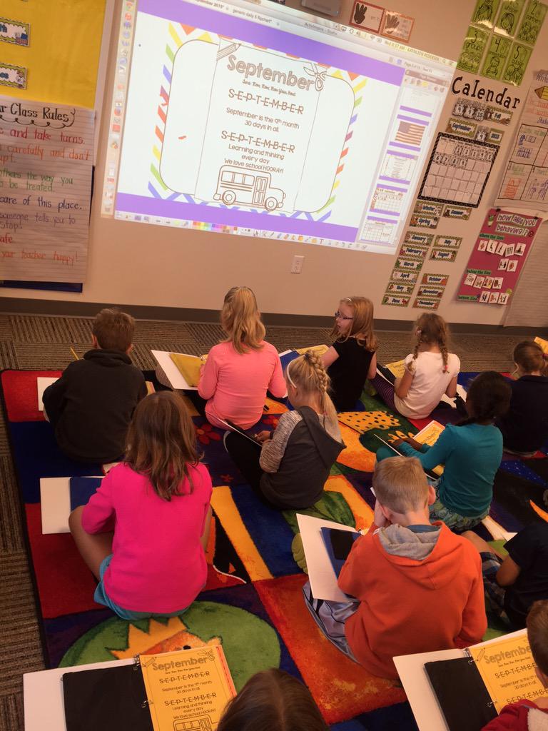 Loving our calendar time in first grade!