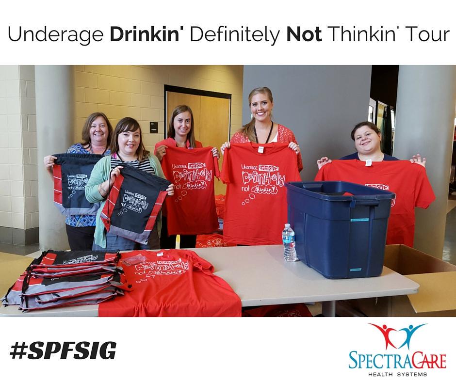 SpectraCare's tweet photo. Underage drinkin' definitely not thinkin' Tour stopped by Carroll High presenting a PSA w/ teens in Dale Co. #SPFSIG http://t.co/dZFKO6ceMU