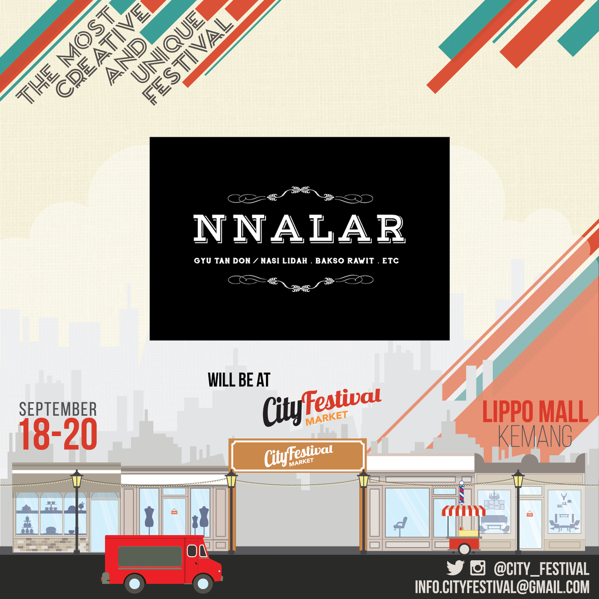 Experience the joy of eating Gyu Tan Don and Baso Rawit  by <a href="/nnalar_jkt/">NNALAR JAKARTA</a> at #CityFestival2015. SAVE THE DATE!