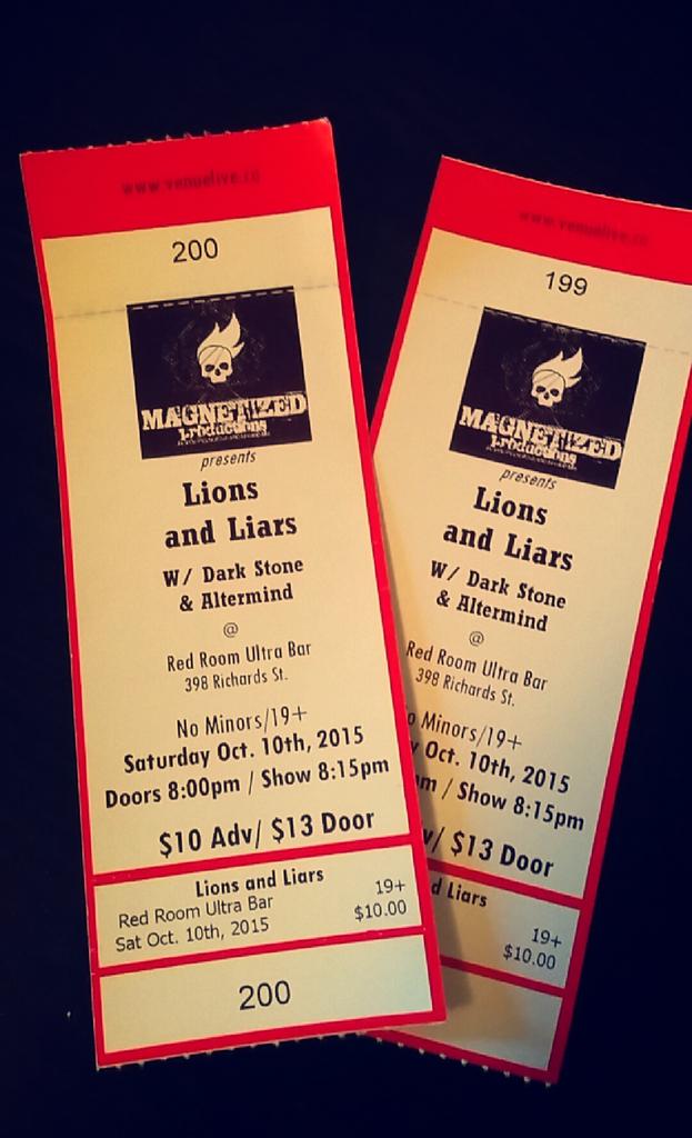 Altermindband's tweet photo. Tickets available now! $10 from bands  $13 at the door!  @Altermindband  @DarkStoneBand @LiarsLions  @REDROOMVANCITY http://t.co/2C2ourLEtk