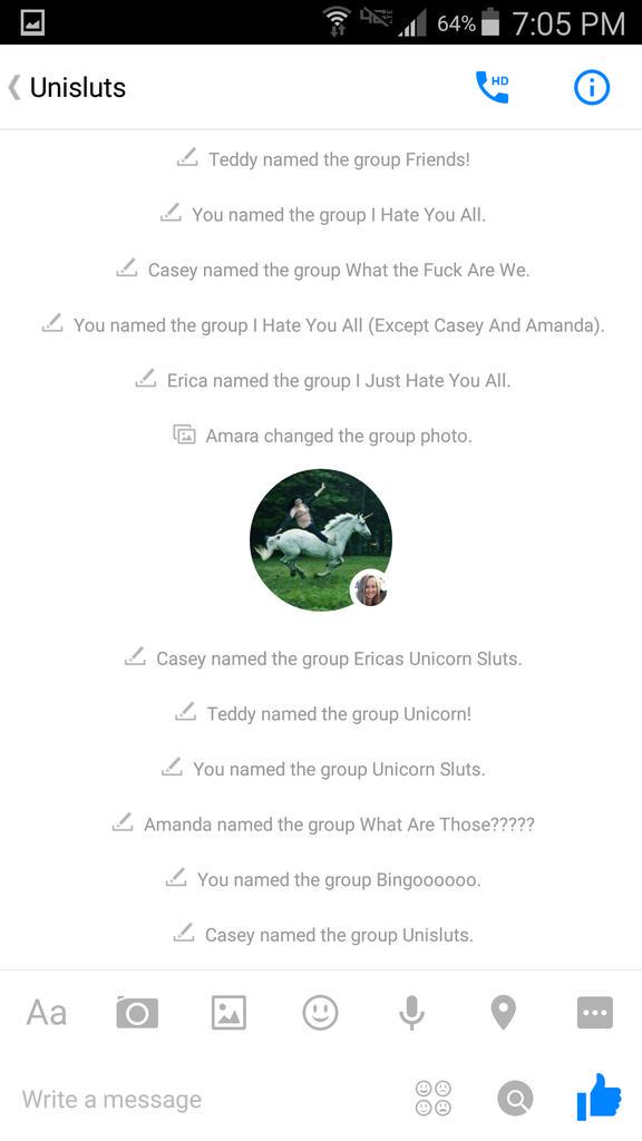 hkperson97's tweet photo. When the squad gets in a name war 😂👍#Unisluts http://t.co/i5Bd0YbuvH