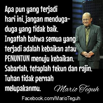 Apa pun yang terjadi hari ini, jangan menduga-duga yang tidak baik. Semuanya masih bisa membaik.