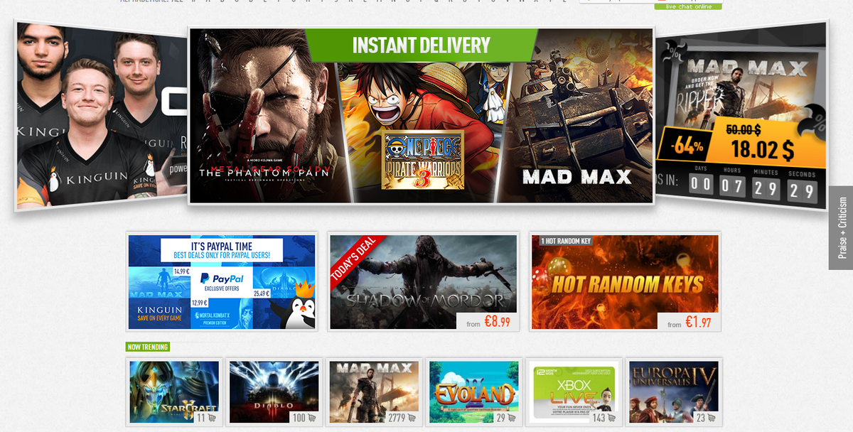 Trollingpro2's tweet image. Get MAD MAX for under 20$ or Any other game CHEAP!
Make your NEW reg and earn bonus: Link : bit.ly/1ieHe5V