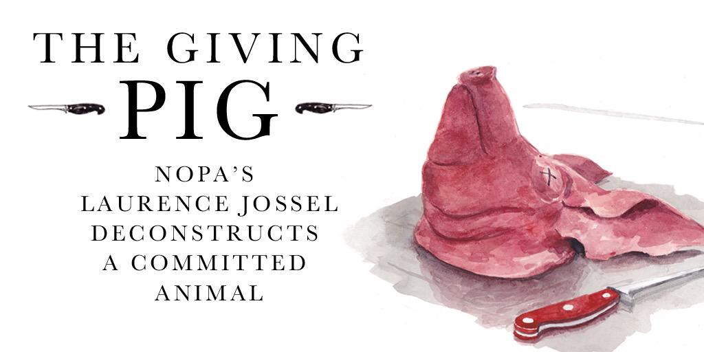 Every Friday, Laurence Jossel of <a href="/nopa_restaurant/">NopaSF</a> butchers a hog danbran.com/danbrancom/201… 🐖🔪