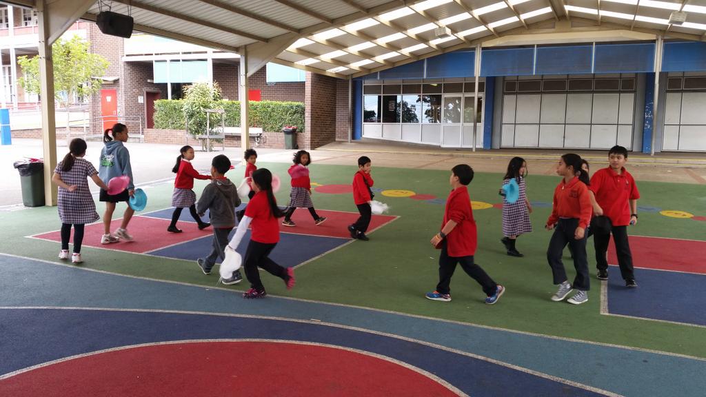 misspalmasclass's tweet photo. The Filipino students rehearsing their cultural dance for Campsie PS Festival on 17th Sept http://t.co/FWwaBYt94b