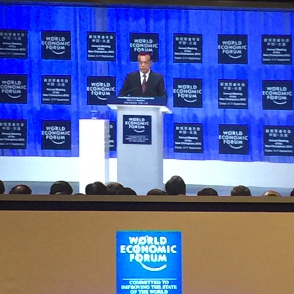 "Despite moderation in speed, China's economy is stable," says Premier Li Keqiang, at #amnc15 wef.ch/1K7Q2Vj