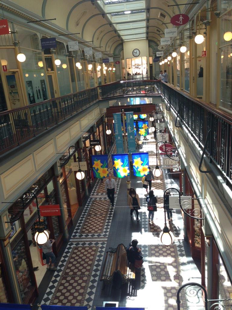 MadeADL's tweet photo. Adelaide Arcade is a living treasure. As glorious as today's spring day. http://t.co/T69t5YT7Qz