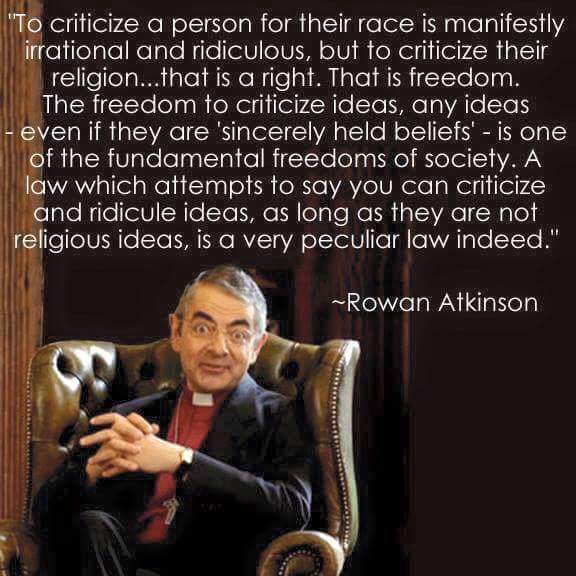 Religion rowan atkinson Is Rowan