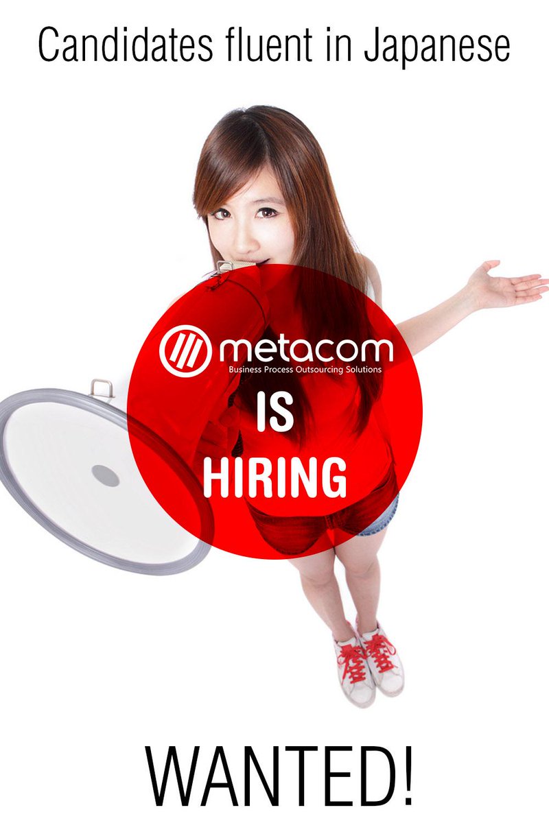 MetacomBPO's tweet photo. Earn up to 80K because you speak #Japanese! #GetHired now! http://t.co/QHCcPdpomx #trending http://t.co/xOLA3CyY4O