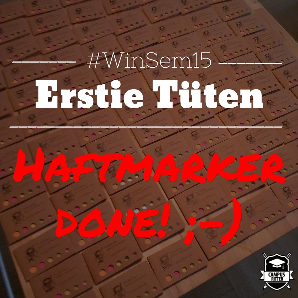 #ErstieTüten können gepackt werden! Unsere Haftmarker sind startklar! ;-)