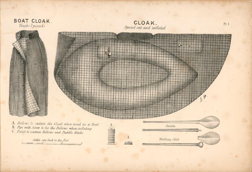RMGreenwich's tweet photo. The boat-cloak, invented by Peter Halkett, 1848: an eccentric contraption for exploration #tbt http://t.co/ArpFsANnAL http://t.co/6Gh53oVpiK