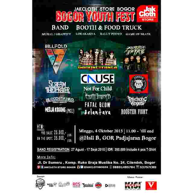 Ready tiket #BOGORYOUTHFEST pre-sale 25k! <a href="/JakclothBOGOR/">Jakcloth Store BOGOR</a> . Daftarin juga band lo buat manggung diacara #BYF