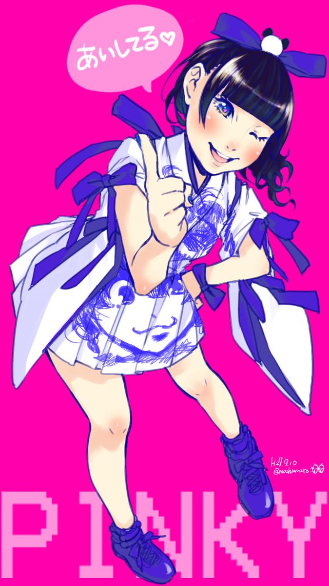 げしゅまろ on Twitter \u0026quot;でんぱ組.incのピンキーちゃん(@PINKY_neko )描きました♡とんちんかんちん一休さん見てやられましたよ\u2026まいしてます♡♡♡ 藤咲彩音