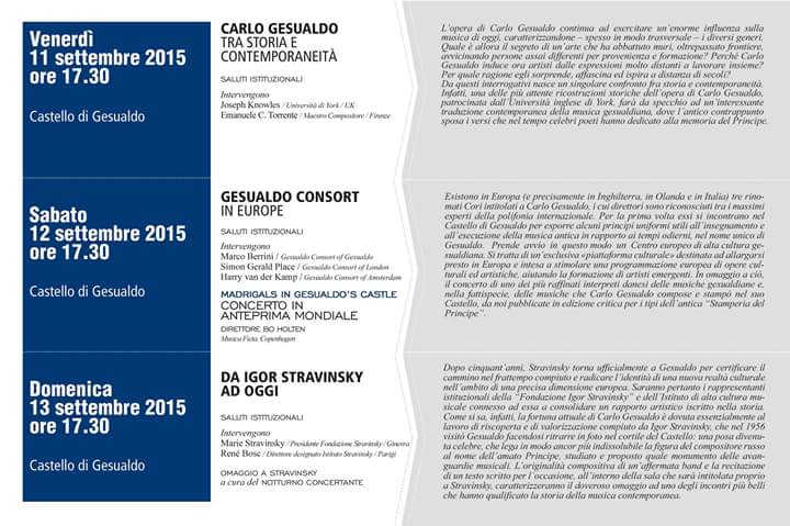 elemas68's tweet photo. 11-12-13 settembre 2015 @GesualdoConsort @stravinsky_fd @stravinskyGE @BoHolten @MusicaFictaCPH @micrologus64 http://t.co/M9gLgwup6o