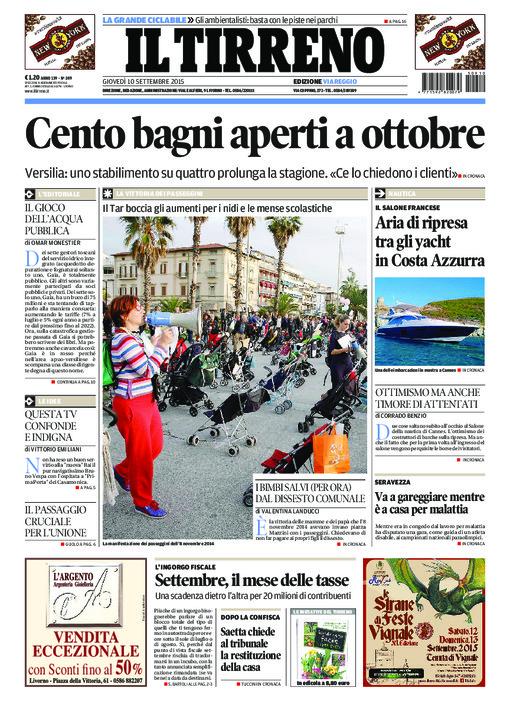 iltirreno's tweet photo. La #primapagina del Tirreno in edicola a #Viareggio e in #Versilia
#GruppoEspresso http://t.co/un6Q41VGAs