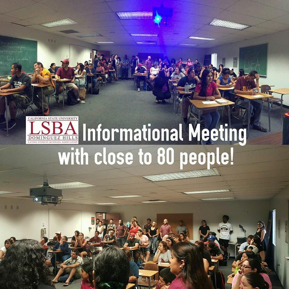 lsbacsudh's tweet photo. Our informational meeting today was a great turnout. Close to 80 students.#WeAreLSBA #CSUDH http://t.co/gBexkqGtwi