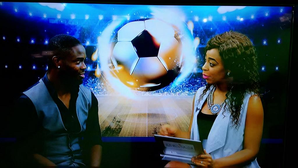 HNSwazobiamax's tweet photo. @Eno_Alfred sits with @SamSodje to talk about his life as a retired footballer. #Celebchat http://t.co/OuOUrjpbj9