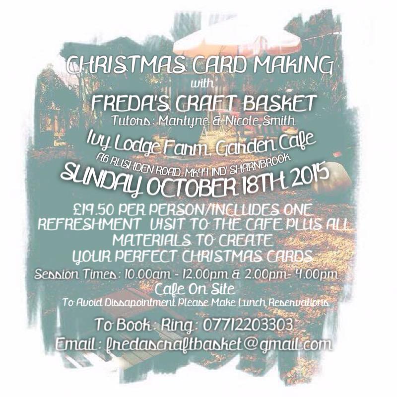 craftbasket_'s tweet photo. :: Christmas Card Making Class :: #bedfordshire #sharnbrook #crafts #cardmaking #openstudios #art #fredascraftbasket http://t.co/CACHBUZZ72