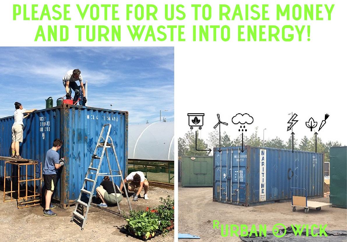 Please vote for us on mandsenergyfund.com/project/28302/ to raise money to turn waste into energy! We need your help to be #1