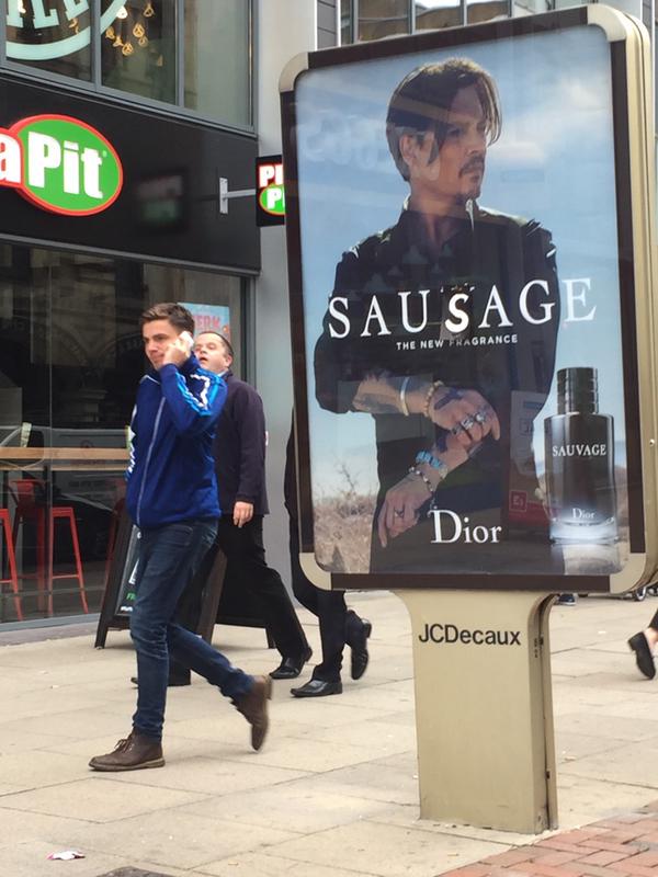 johnny depp sauvage sausage