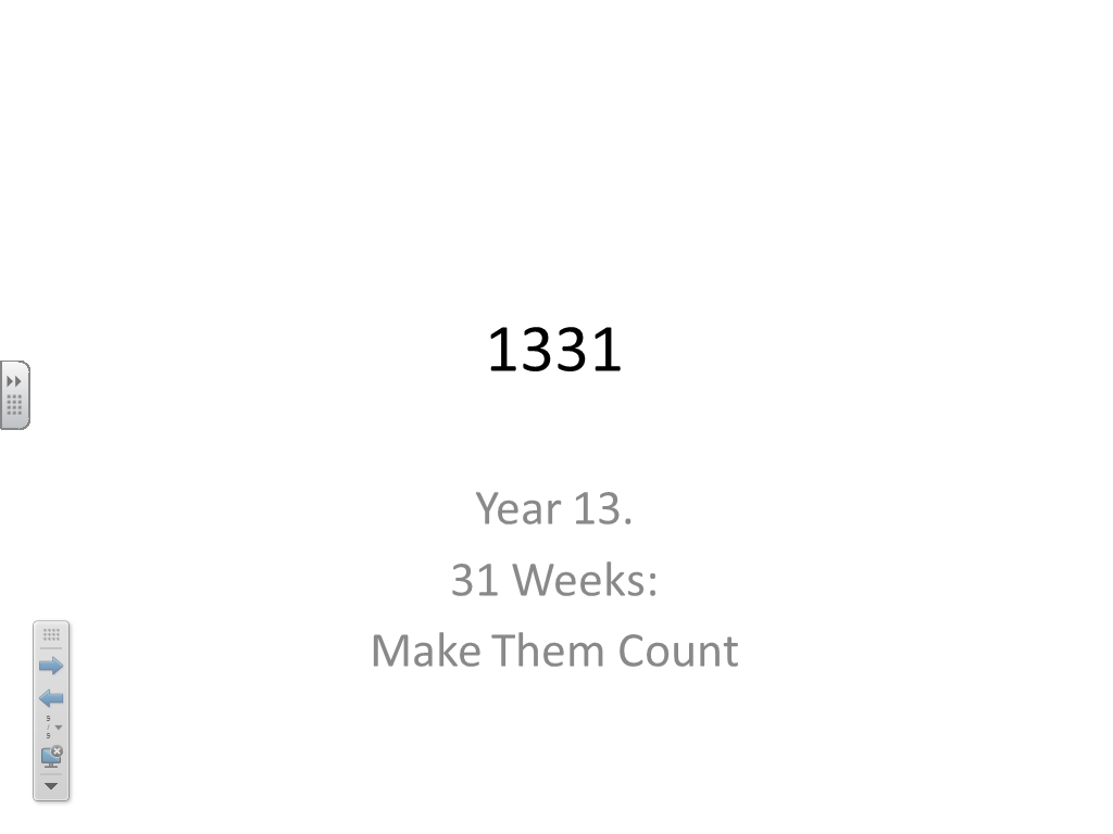 GillOlsen's tweet photo. @officialCHS @StephenJonesCHS Year 13: 31 weeks Make them count! #1331 #assemblyadvice #ambition http://t.co/Ng2D31rXRZ