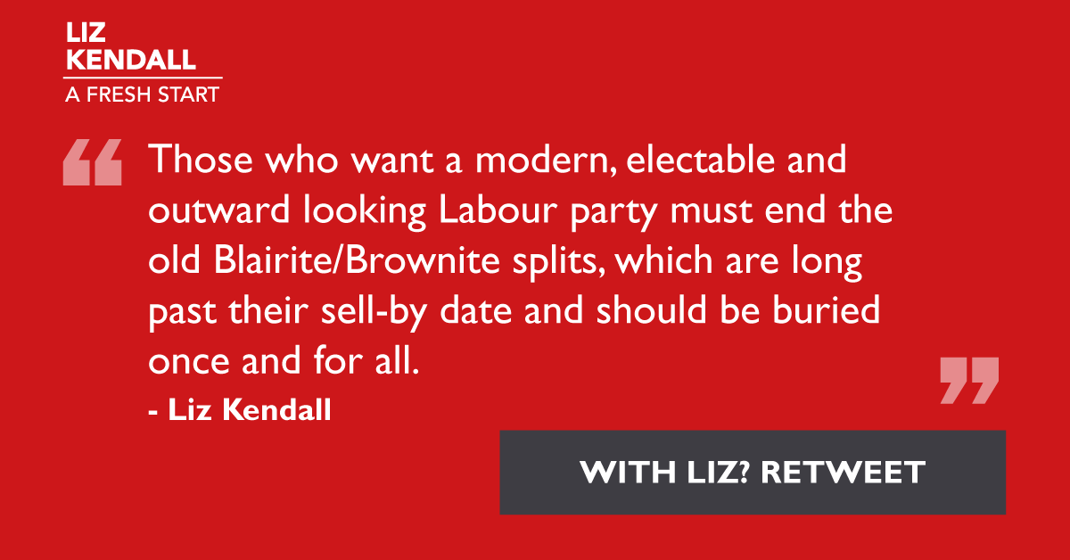It's time to end the 'Blairite' 'Brownite' splits once and for all.
#labourleadership
