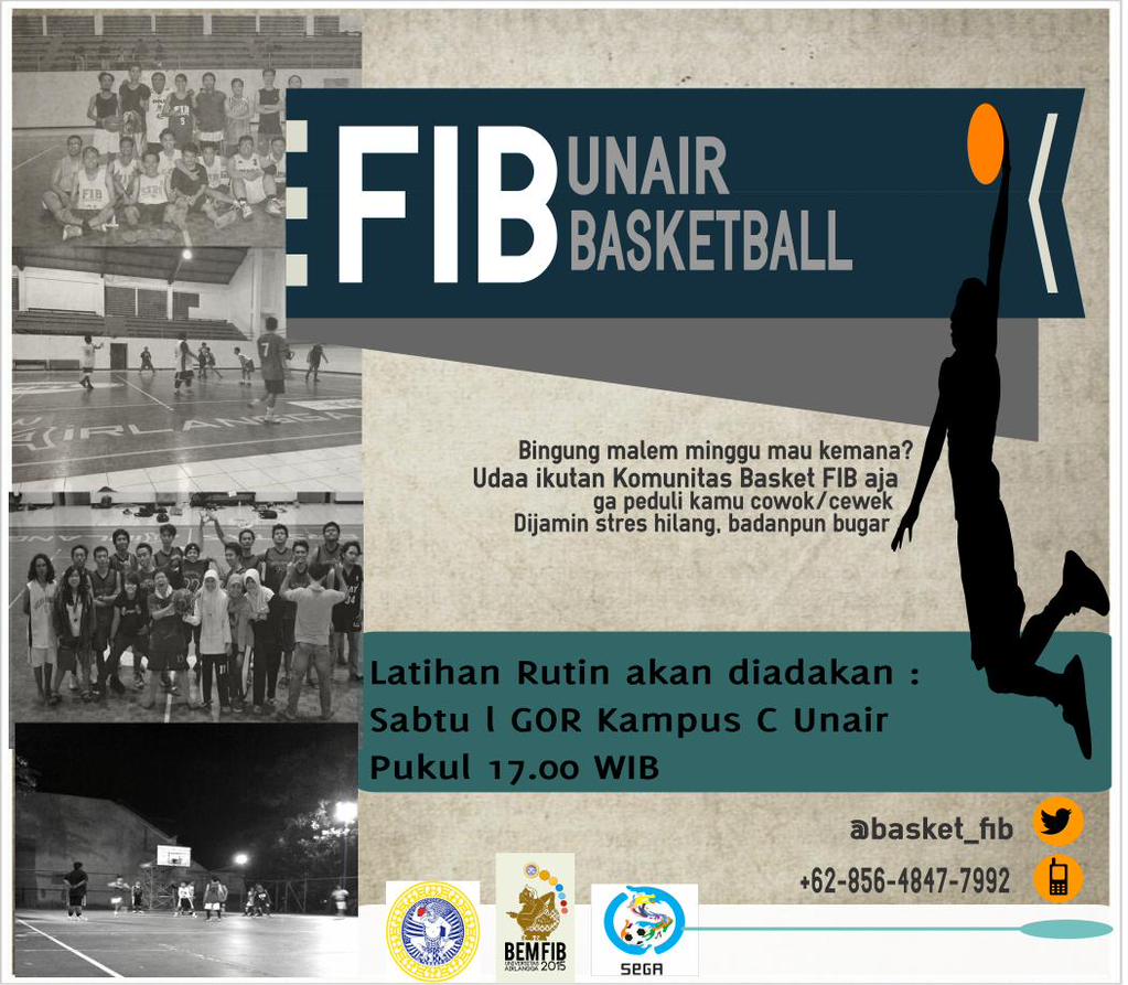Good news!Latihan rutin basket fib kini jg hadir di hari jumat di perumdos jam 4. @BEMFIBUA