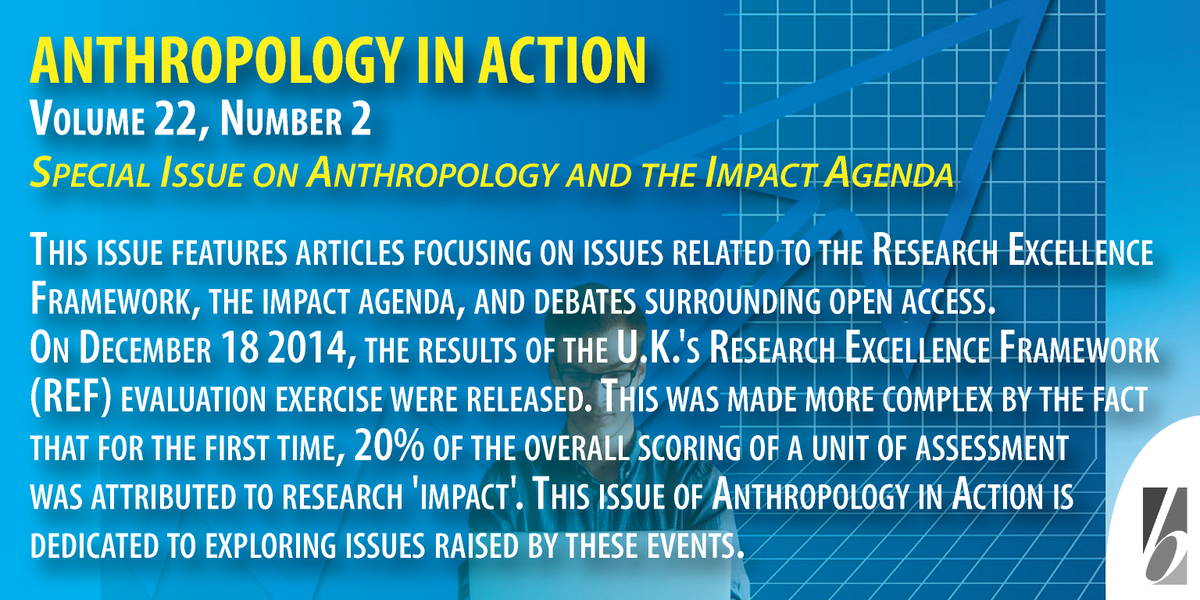 BerghahnAnthro's tweet image. Temporarily #OpenAccess: Special Issue on #Anthropology and the Impact Agenda ht.ly/RWRoj #REF2014